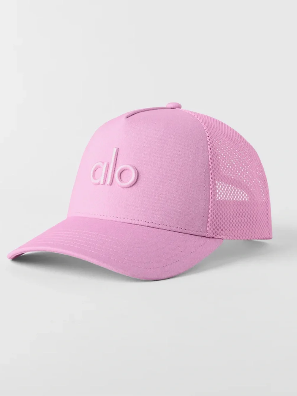 Alo District Trucker Hat Candy Heart Pink NWT